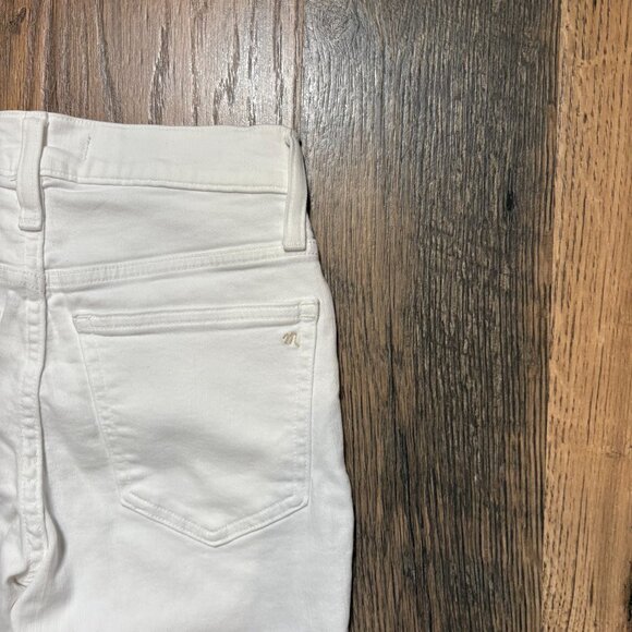 Madewell Mid-Rise Kick Out Crop Jeans in Pure White Size 23 NWT - Picture 5 of 6